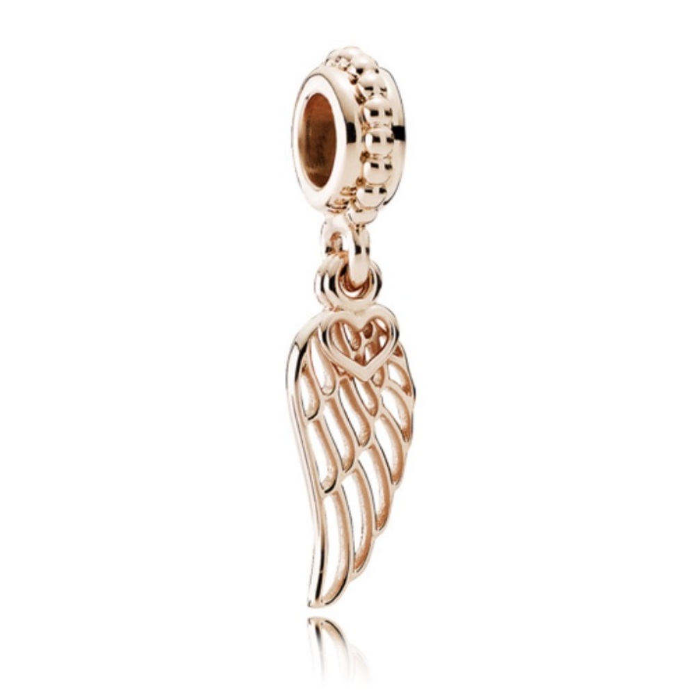 Retired Pandora Rose Love and Guidance Angle Wing Dangle Charm